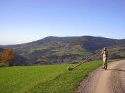 Blick nach Westen von Holz zum Ittenschwander Horn am 30.10.2005 - Alphorn mit Ernst Kramer