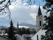 Tele-Blick nach Sden bei der Herdemer Kirche zu Mnster und Schnberg am 1.3.2006