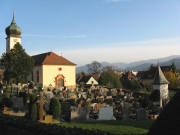 Blick nach Osten ber den Ebneter Friedhof am 14.11.08 spt nachmittags