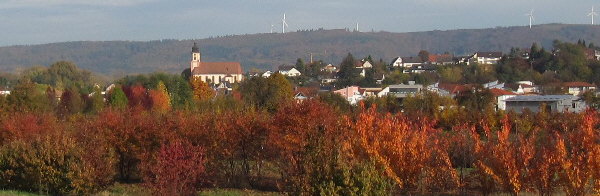 Blick nach Osten auf Ettenheim am 28.10.2009