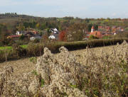 Blick nach Nordwesten ber Ettenheimweiler zum Heubergturm am 27.10.2009