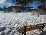Blick nach Sdwesten ber den zugefrorenen  Adlerweiher am 3.1.2011